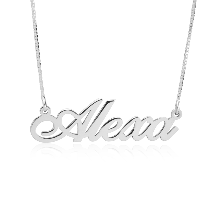 delicate customised name necklace