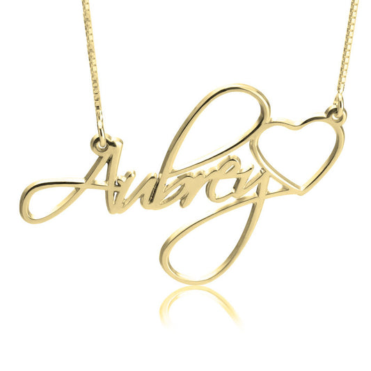 precious heart custom name necklace