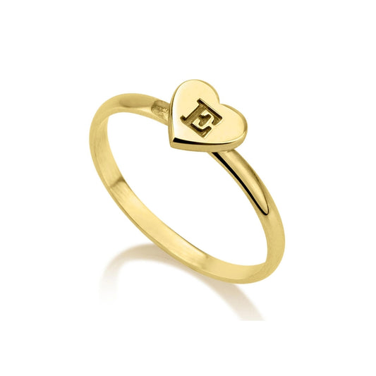 heart initial ring I