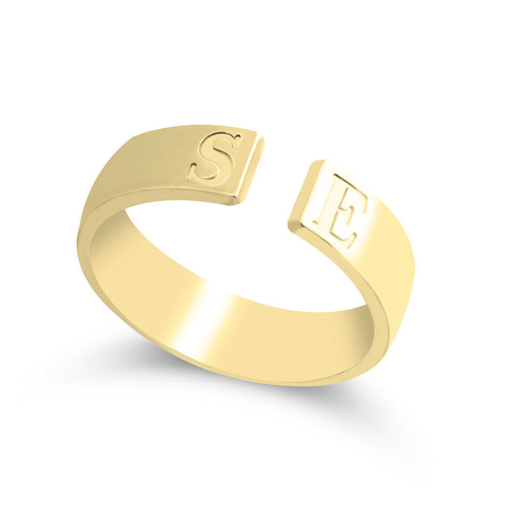 open your heart initial ring