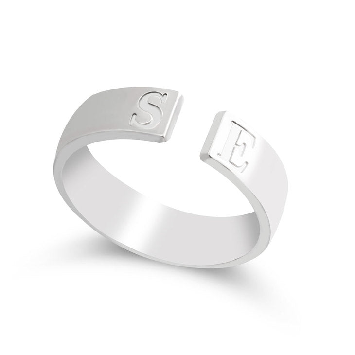 open your heart initial ring