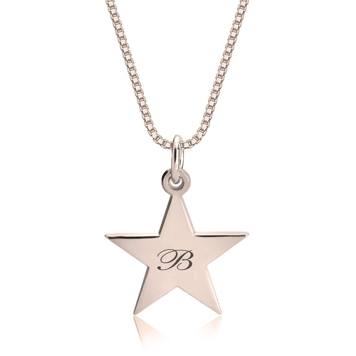 the SHINE LIKE A STAR engraved necklace