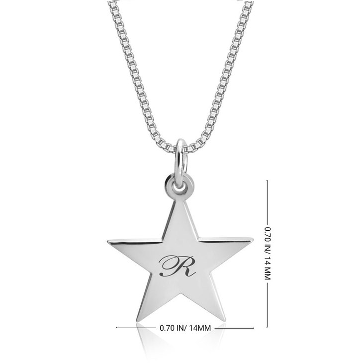 the SHINE LIKE A STAR engraved necklace