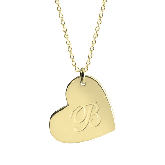 the ASHLEY heart initial necklace